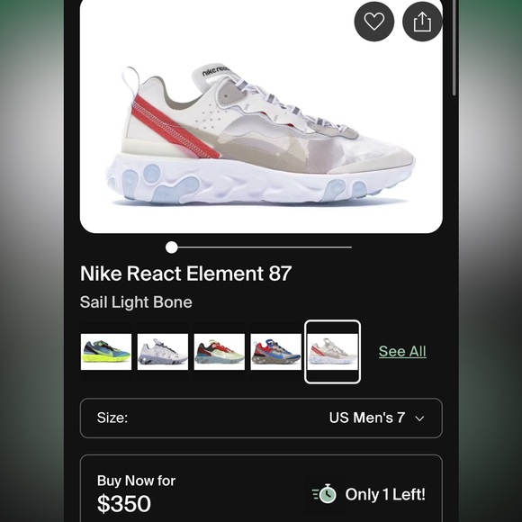 Nike React Element 87 - Picture 1 of 6